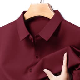 Men's Business Casual Long Sleeve Shirt Solid Color Wrinkle Resistant Comfortable All-Season Versatile Top