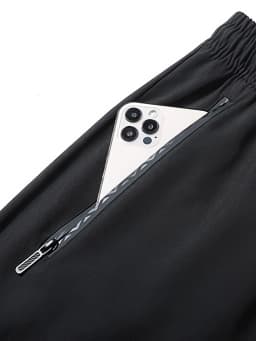 Men's High Elastic Zipper Pocket Trousers Lightweight Drawstring Sports Pants Gift Mens Sweatpants Fishing Vintage Football Man