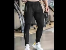 Men's High Elastic Zipper Pocket Trousers Lightweight Drawstring Sports Pants Gift Mens Sweatpants Fishing Vintage Football Man