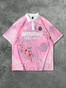 The 2025 Summer New Men's Short-Sleeved POLO Shirt Features a Casual Fashionable and Breathable 3D Pattern Print