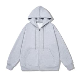 Men's Long Sleeve Zipper Hoodie Autumn Winter Fashion Casual Loose Fit Sweatshirt Sportswear Male Outfit