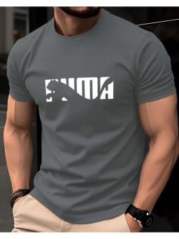 Men's Summer 100% Pure Cotton Casual Fashionable Loose Geometric Animal Letter Pattern Casual Round Neck Short Sleeved T-Shirt