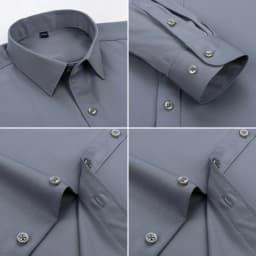 New Men's Solid Color Business Shirt Formal Fashion Thin Classic Basic Casual Slim White Long Sleeve Social Shirt Men Clothes