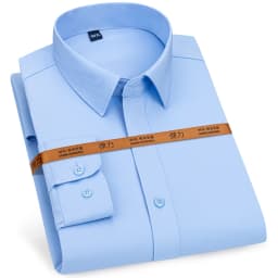 New Men's Solid Color Business Shirt Formal Fashion Thin Classic Basic Casual Slim White Long Sleeve Social Shirt Men Clothes