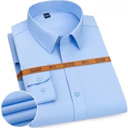 New Men's Solid Color Business Shirt Formal Fashion Thin Classic Basic Casual Slim White Long Sleeve Social Shirt Men Clothes