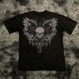 Retro Classic Gothic Style T-shirt Print Oversized Shirt High Street Shirts Gothic Round Neck Cotton Tops New Mens Women T Shirt