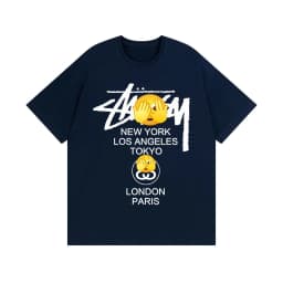 Summer Cotton Casual Comfortable Versatile Heavyweight Men's and Women's Matching Pure Cotton Short-sleeved T-shirt