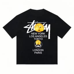 Summer Cotton Casual Comfortable Versatile Heavyweight Men's and Women's Matching Pure Cotton Short-sleeved T-shirt