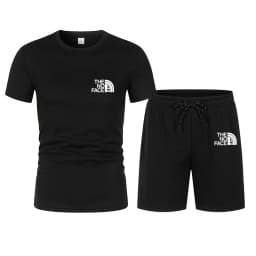 Summer Fashion Trend Casual Sports Two-Piece Set Trendy Men's Short-Sleeved T-Shirt+Shorts Set