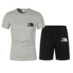 Summer Fashion Trend Casual Sports Two-Piece Set Trendy Men's Short-Sleeved T-Shirt+Shorts Set