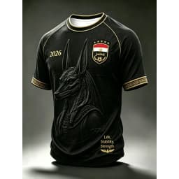 Men Fashion Short Sleeve Football Shirt Full Ancient Egyptian Relief Jacquard Quick Dry Breathable Fan Sport Jersey