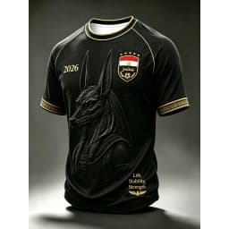 Men Fashion Short Sleeve Football Shirt Full Ancient Egyptian Relief Jacquard Quick Dry Breathable Fan Sport Jersey