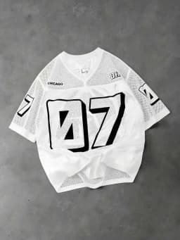 Men's Hip Hop 07 Printed Mesh Short Sleeve T-Shirt Black Jersey Number Jersey Baggy Jersey Sport Breathable Streetwear