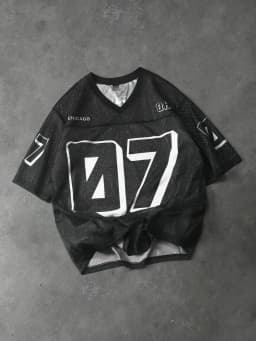 Men's Hip Hop 07 Printed Mesh Short Sleeve T-Shirt Black Jersey Number Jersey Baggy Jersey Sport Breathable Streetwear