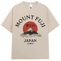 Japanese Style Hokkaido Wave Vintage T-shirt Men Women Harajuku Fashion High Quality T Shirts Oversized Cotton Summer Tee Shirt