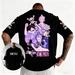 2026 New for One Piece Japanese Anime Printed Men's T-Shirt Roronoa Zoro Harajuku Short Sleeve Luffy T-shirt Clothing Y2k