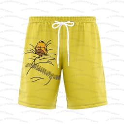 26 Holiday Summer Vacation Hawaiian Shorts Men's The Simpsons Print Shorts Doughnut Waves Print T-Shirt Beach Men Shorts S