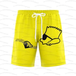 26 Holiday Summer Vacation Hawaiian Shorts Men's The Simpsons Print Shorts Doughnut Waves Print T-Shirt Beach Men Shorts S