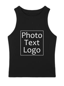 Personalized Custom Print Mens Sleeveless Thread Vest Sport Fitness Casual Tank Top Street Korean Fashion Clothes All-Match Tee