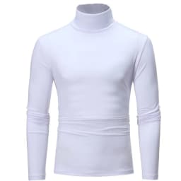 Thermal Underwear Tops Men Winter Clothes Thermal Shirt Autumn Men's Winter Tights High Neck Thin Slim Fit Long Sleeve T-shirt