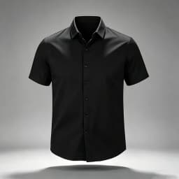 Mens Wrinkle Free Non Iron Silky Stretch Short Sleeve Dress Shirts Standard Point Collar Full Button Summer Office Formal Tops