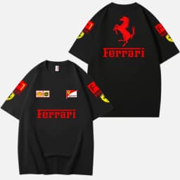 Scuderia Ferrari 2026 Charles Leclerc 2026 Cotton Hamilton Schumacher T-shirt, Racing Fan Short-Sleeve Shirt, Motorcycle Tees