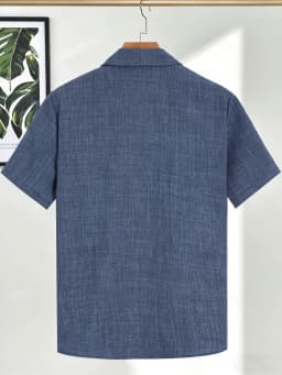 Men's Casual Linen Short Sleeve Shirts Drip Outfits Man Outfit Set Designer Cheap Clothing Summer Tops For Man