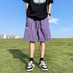 Men's Shorts Pants Summer Casual Shorts Pants Drawstring Overalls All-match Korean Simple Baggy Pants Trend Fashion Men Trousers