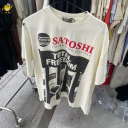 Summer Streetwear Satoshi Nakamoto T Shirt Men Woman Fashion Vintage Print Short Sleeve Washed Damaged Hole Old Top Tee