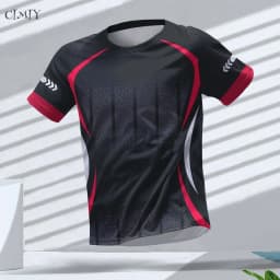 Men's Jersey 2025 Casual Fitness Men's Compression Shirt Outdoor Sports Shirt Dry Fit T-shirt Crew neck Breathable Short Sleeve