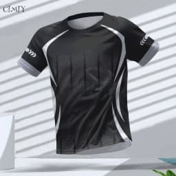 Men's Jersey 2025 Casual Fitness Men's Compression Shirt Outdoor Sports Shirt Dry Fit T-shirt Crew neck Breathable Short Sleeve