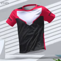 Men's Jersey 2025 Casual Fitness Men's Compression Shirt Outdoor Sports Shirt Dry Fit T-shirt Crew neck Breathable Short Sleeve