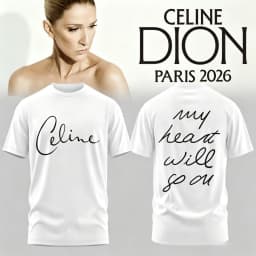 Celine Dion Paris 2026 Fan Tour Gift T-shirt Men Women 2026 Summer New Fashion Men's T-shirt Pop music Streetwear Hip Hop Tees
