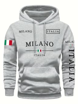 ITALIA MILANO Men Women Hoodie Outdoor Street Casual Sports Vacation Trend Spring Autumn Winter Couple Sweatshirt Top Clothing