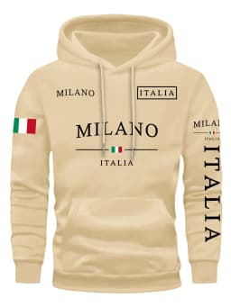 ITALIA MILANO Men Women Hoodie Outdoor Street Casual Sports Vacation Trend Spring Autumn Winter Couple Sweatshirt Top Clothing