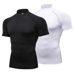 Compression T Shirt Men Quick Dry Short Sleeve Casual Summer T-Shirt Fitness Training Running Shirt Tight Tops Tee Men Rashgard