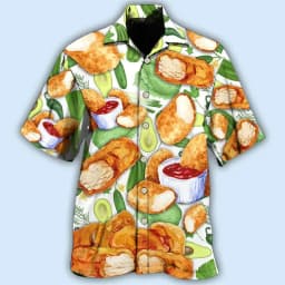 Newest Loose Breathable 3D Print Trendy Cool Fashion Chicken Shirts Beach Hawaiian Top Short Sleeves Summer Men's Men Tee