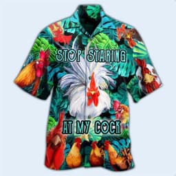 Newest Loose Breathable 3D Print Trendy Cool Fashion Chicken Shirts Beach Hawaiian Top Short Sleeves Summer Men's Men Tee