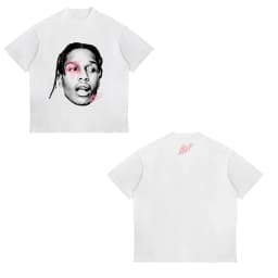 2026 New ASAP ROCKY Short-sleeved T-shirt HIP HOP High Street Men Women Gothic Tees A$AP Portrait Loose Casual Harajuku Tops