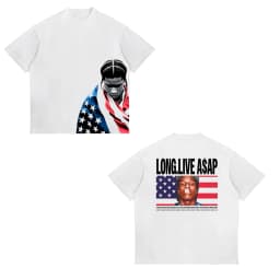 2026 New ASAP ROCKY Short-sleeved T-shirt HIP HOP High Street Men Women Gothic Tees A$AP Portrait Loose Casual Harajuku Tops