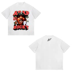 2026 New ASAP ROCKY Short-sleeved T-shirt HIP HOP High Street Men Women Gothic Tees A$AP Portrait Loose Casual Harajuku Tops