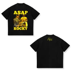 2026 New ASAP ROCKY Short-sleeved T-shirt HIP HOP High Street Men Women Gothic Tees A$AP Portrait Loose Casual Harajuku Tops