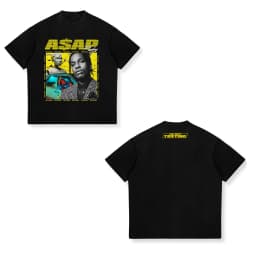 2026 New ASAP ROCKY Short-sleeved T-shirt HIP HOP High Street Men Women Gothic Tees A$AP Portrait Loose Casual Harajuku Tops