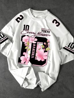 USA Brooklyn Style 10 Print Oversized T Shirt Men's Streetwear Vintage Jersey Tee