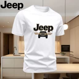 Jeep Men's T-Shirt 4x4 Off-Road Car Graphic Tee Summer Casual Short Sleeve O-Neck Breathable Tops Plus Size