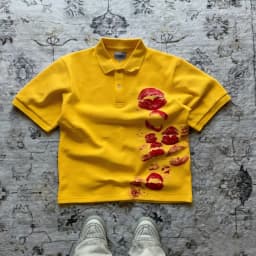 European and American Men's Summer Personalized Totem Lip Print Soft and Breathable Polo Short Sleeved T-Shirt Outdoor Casual To