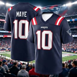 2026 Patriots Drake Maye 10# Football Jersey Shirt, 3D Print Rugby Jersey, Men Summer Training Breathable Quick Drying Jersey
