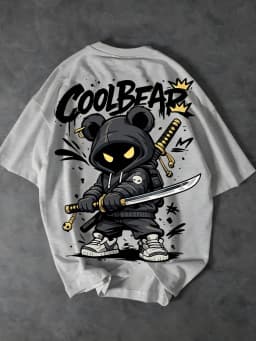European and American Men's Summer Cartoon Warrior Letter Print Comfortable and Breathable Round Neck T-Shirt Outdoor Street Top