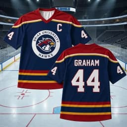 Off Campus Briar University Hawks Garrett Graham 44 Hockey Jersey Summer Y2K Men Women Sports Short Sleeve T-shirt