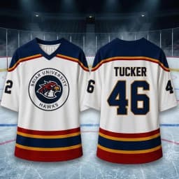 Off Campus Briar University Hawks Garrett Graham 44 Hockey Jersey Summer Y2K Men Women Sports Short Sleeve T-shirt